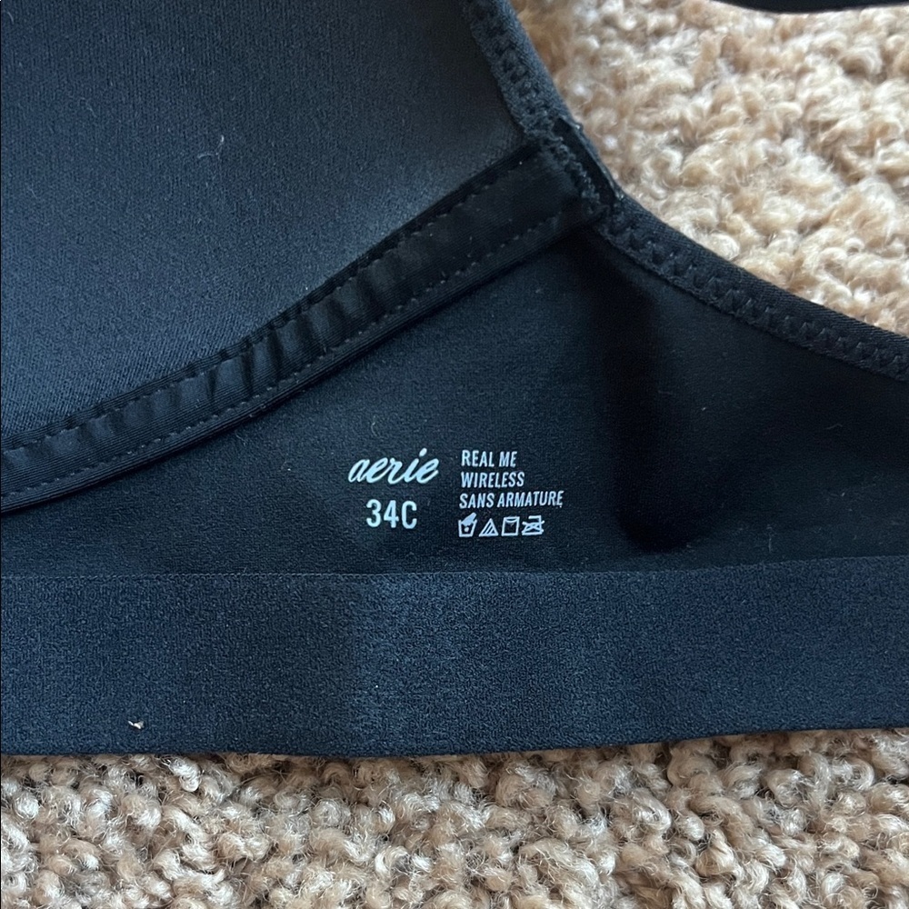 Women's Aerie Black Bra Reversible Straps - Picture 3 of 7